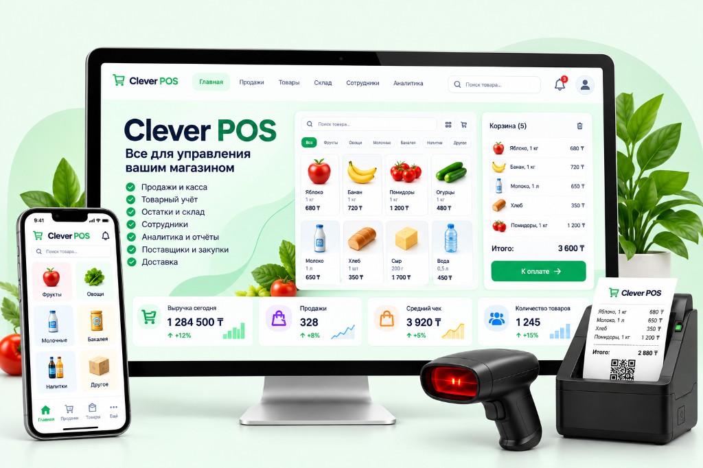Clever POS — касса, товарный учёт и аналитика на компьютере и смартфоне